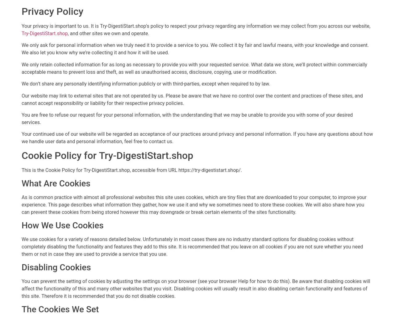 Screenshot of try-digestistart.shop