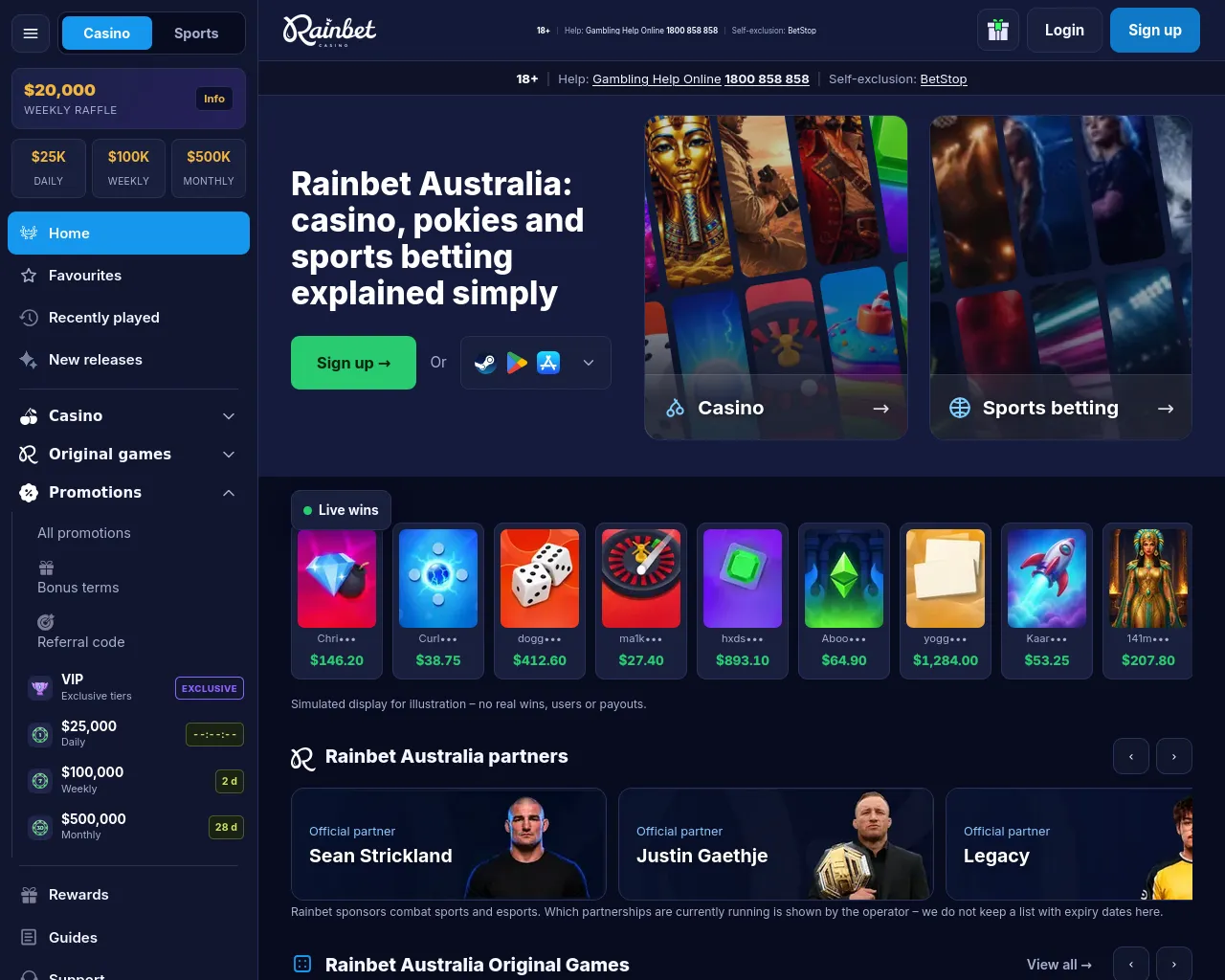Screenshot of rainbet-aus.co