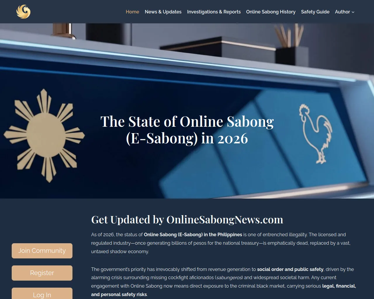 Screenshot of onlinesabongnews.com