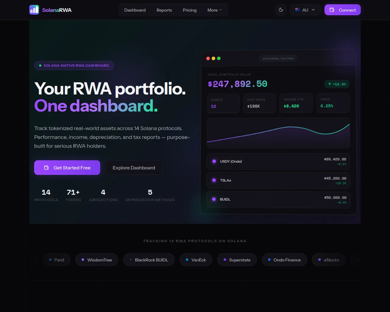 Screenshot of solanarwa.com.au