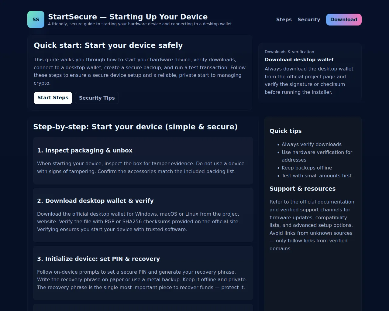 Screenshot of start-eu-ledger.pages.dev