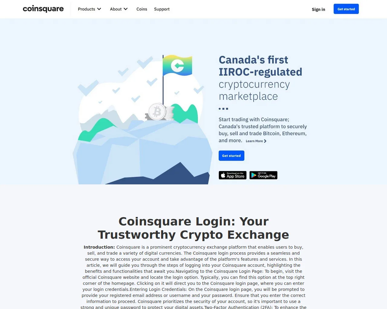 Screenshot of coinsquareloginusa.webflow.io