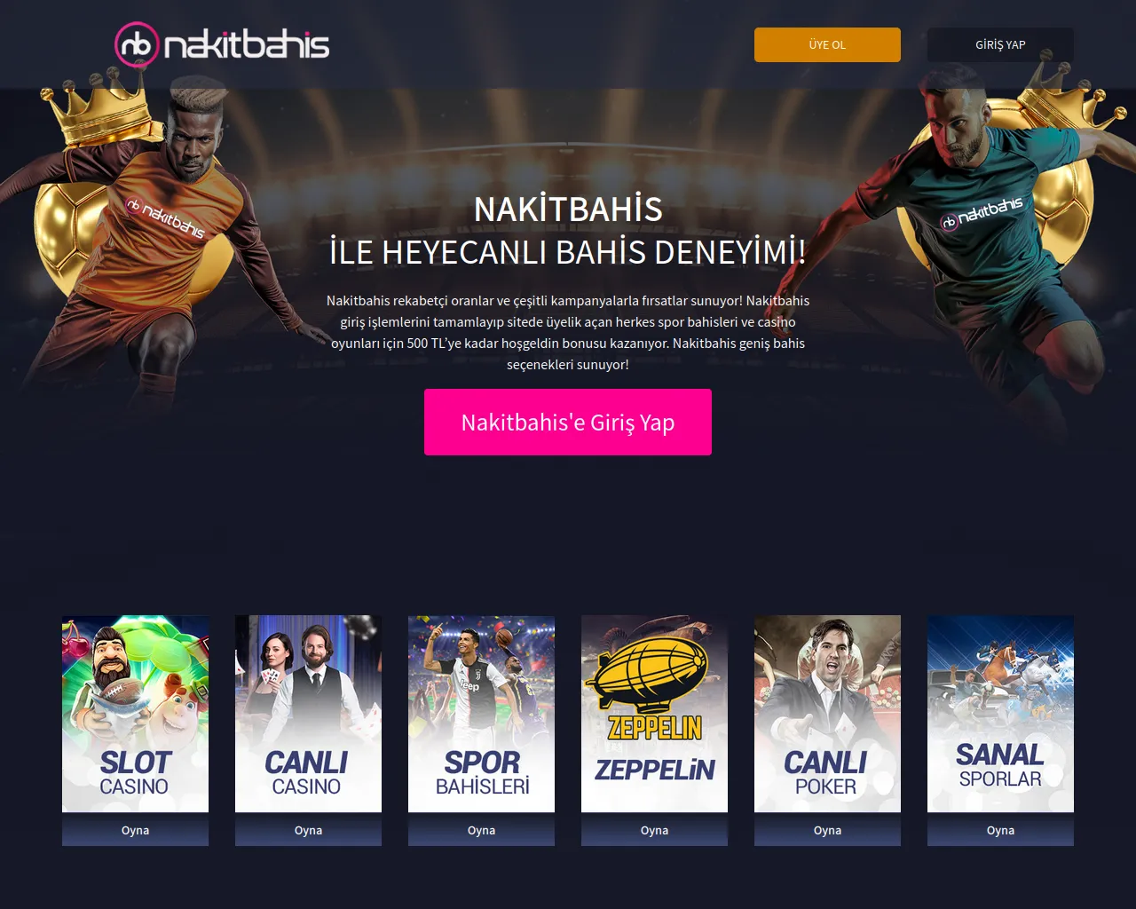 Screenshot of nakitbahis-giris2026.vip
