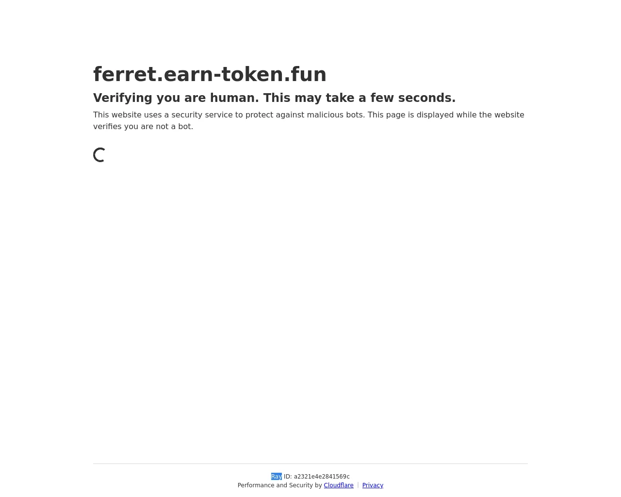 Screenshot of ferret.earn-token.fun