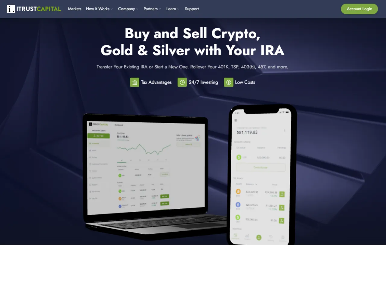 Screenshot of itrustkapitalogini.webflow.io