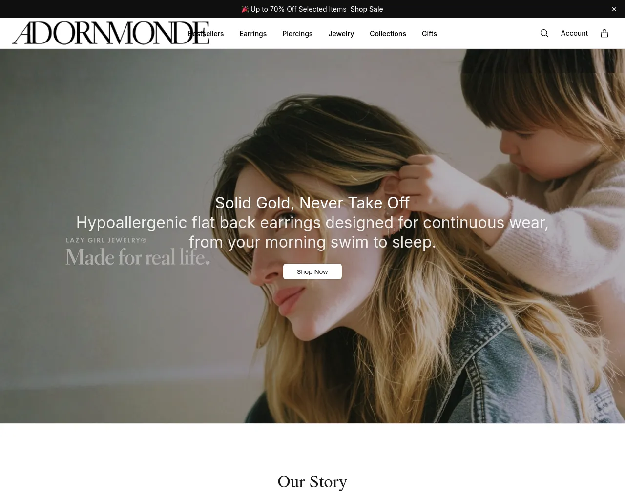 Screenshot of adornmonde.shop