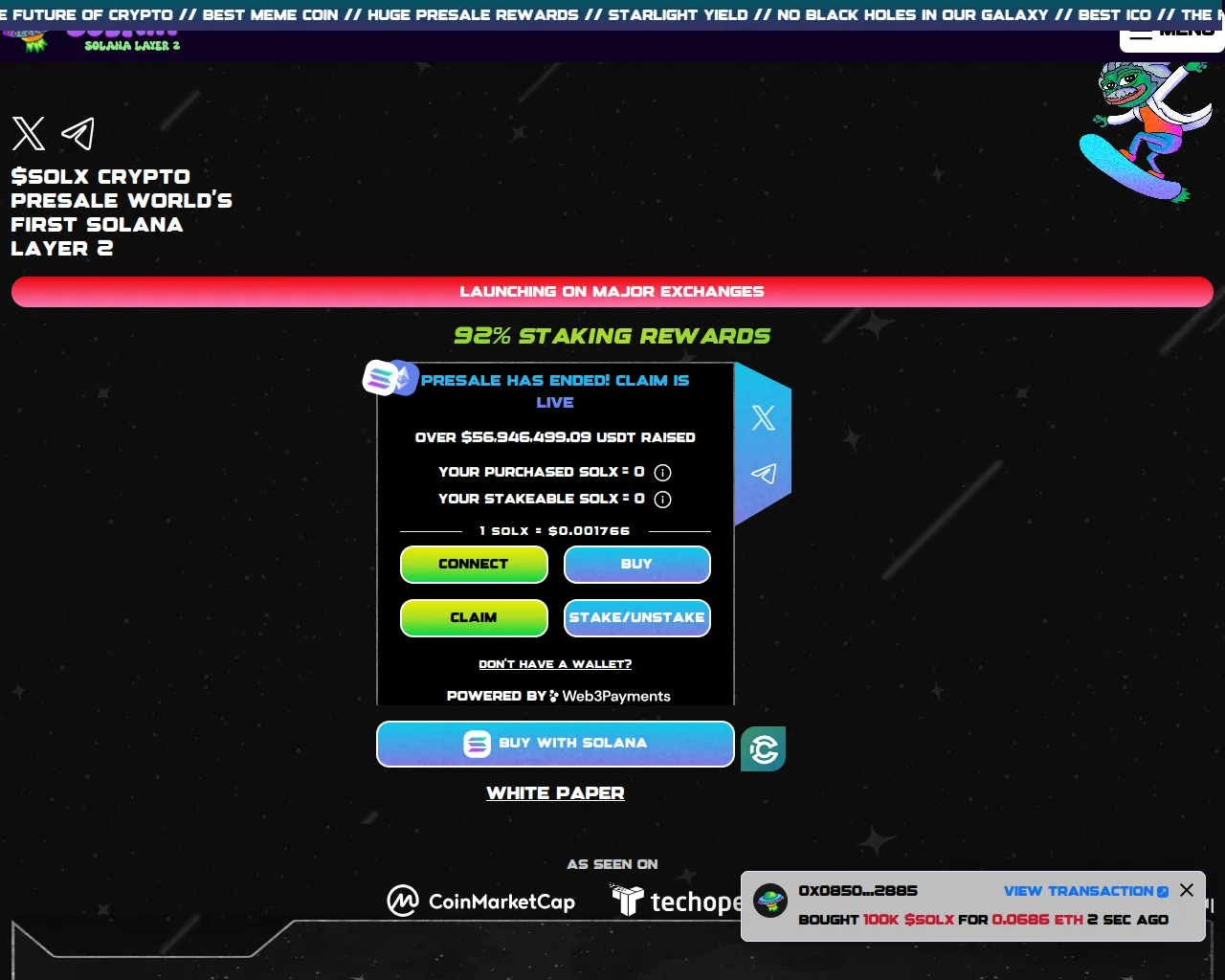 Stored capture of solaxytokens.info