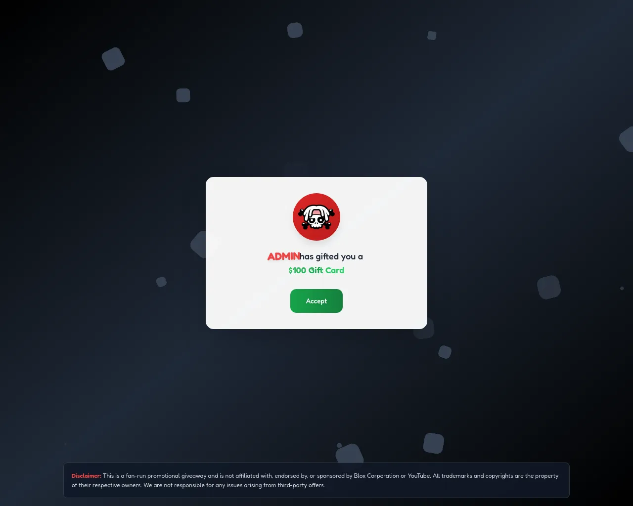 Screenshot of robuxglitches.com