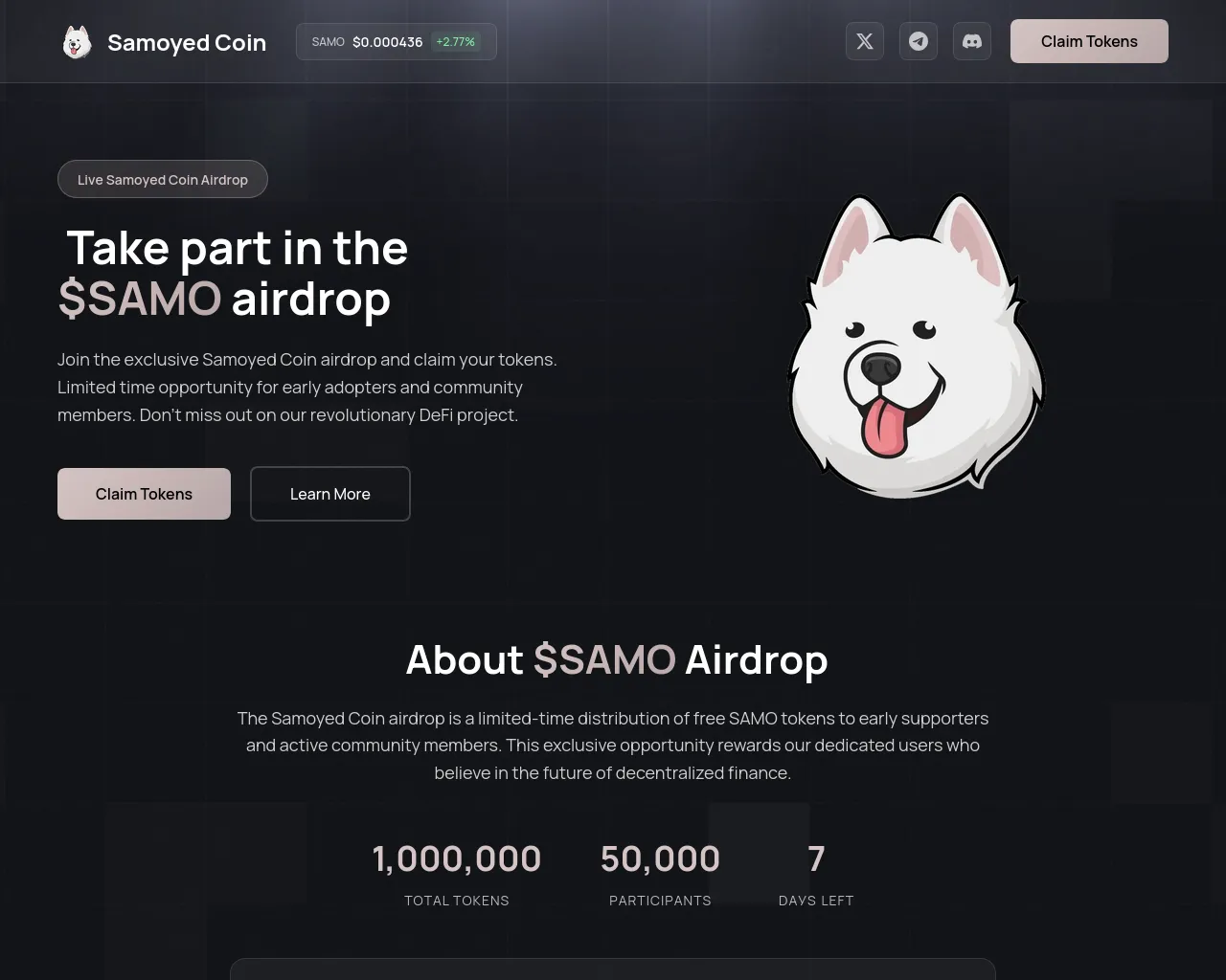 Screenshot of tokenredeem.xyz