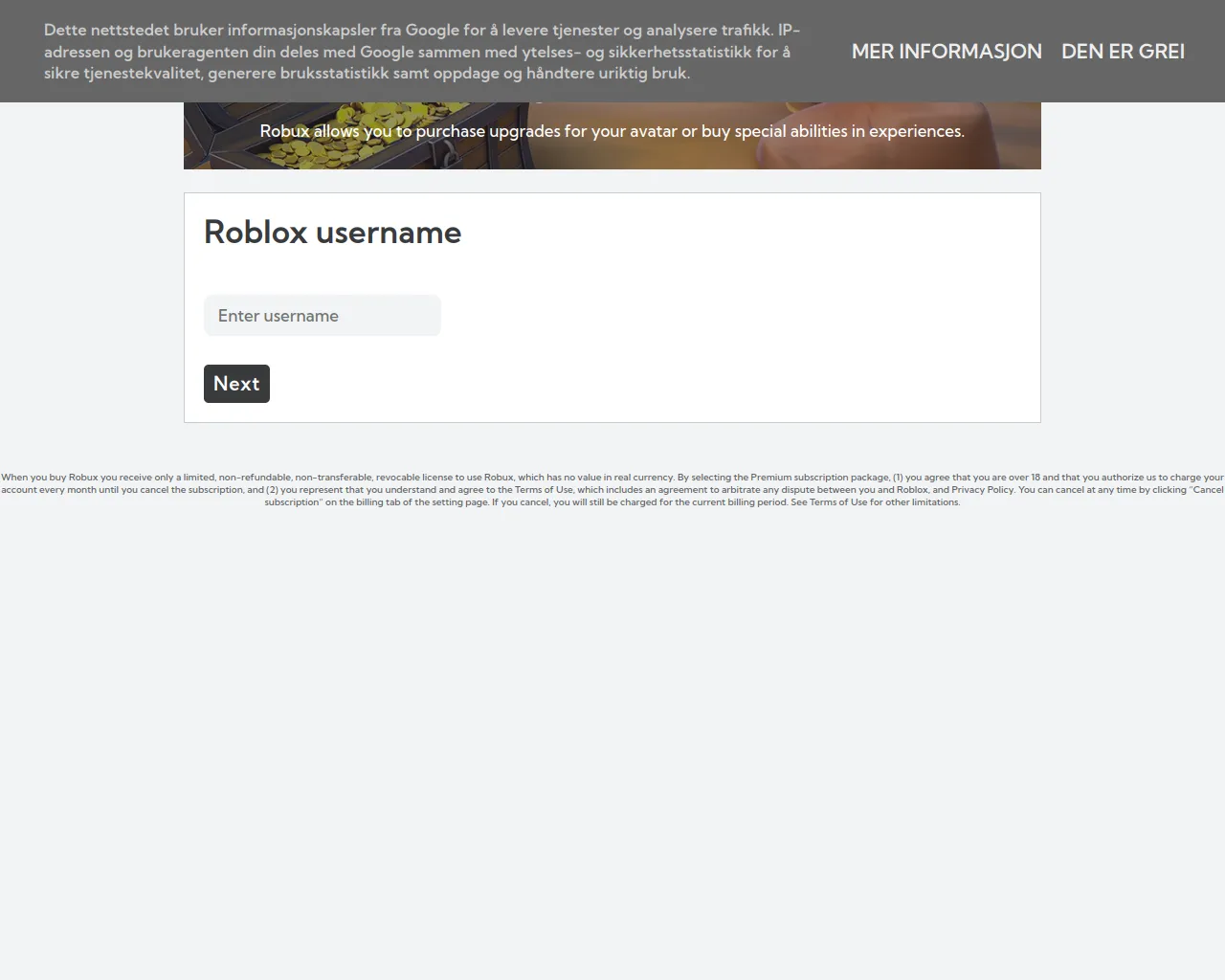 Screenshot of roobux4you.blogspot.com