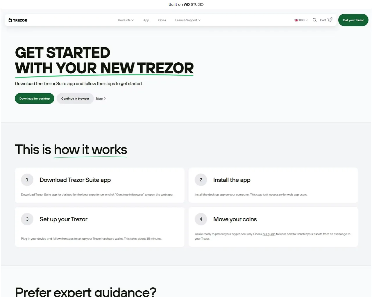 Screenshot of trezen-suiteapp.wixstudio.com