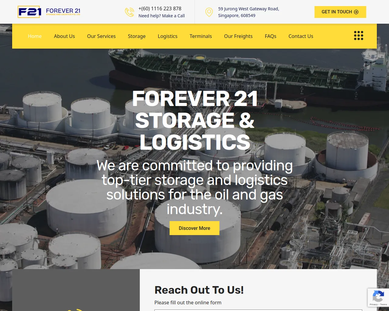 Screenshot of f21storagelogistics.com