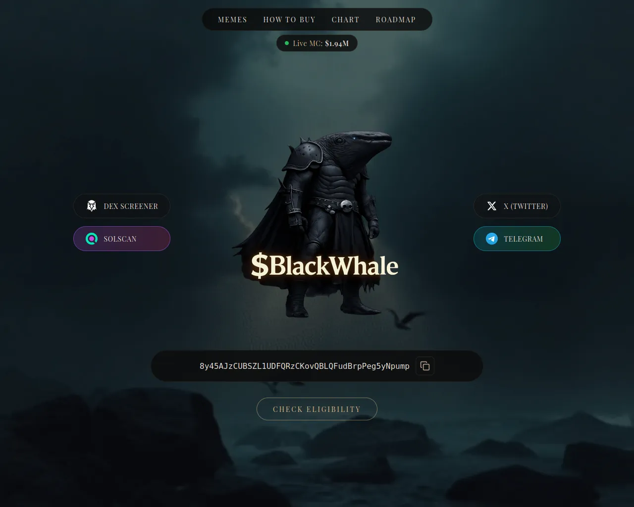 Screenshot of blackwhalesol.com