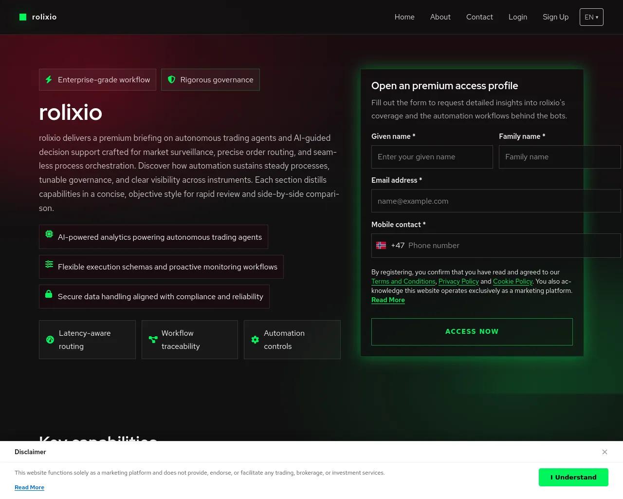 Screenshot of rolixio.digital