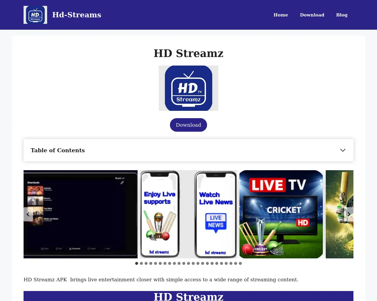 Screenshot of hd-streams.com