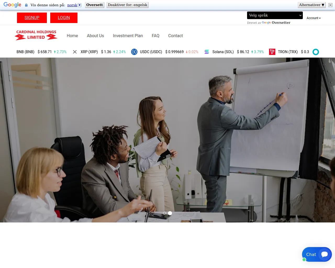 Screenshot of cardinalholdingsltd.org