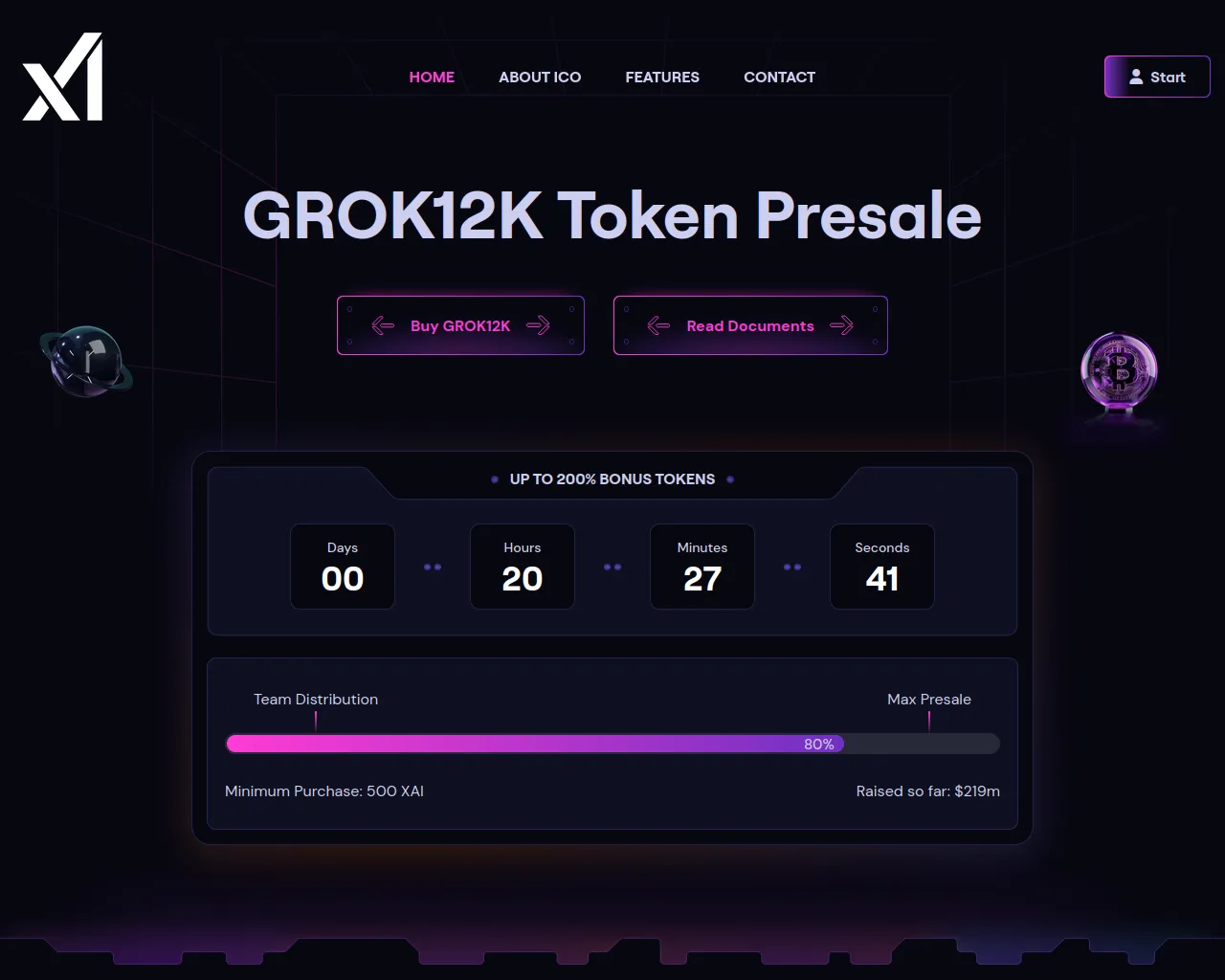 Screenshot of grok12ktoken.com