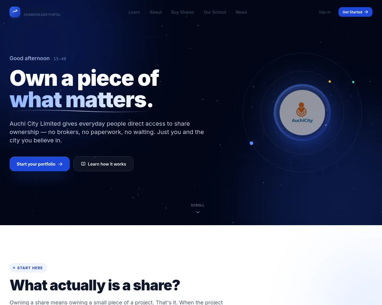 Screenshot of shareholderhub.ecookim.top