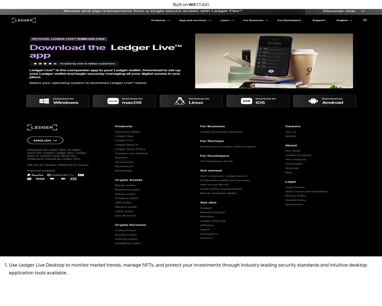 Screenshot of supportdesktop.wixstudio.com
