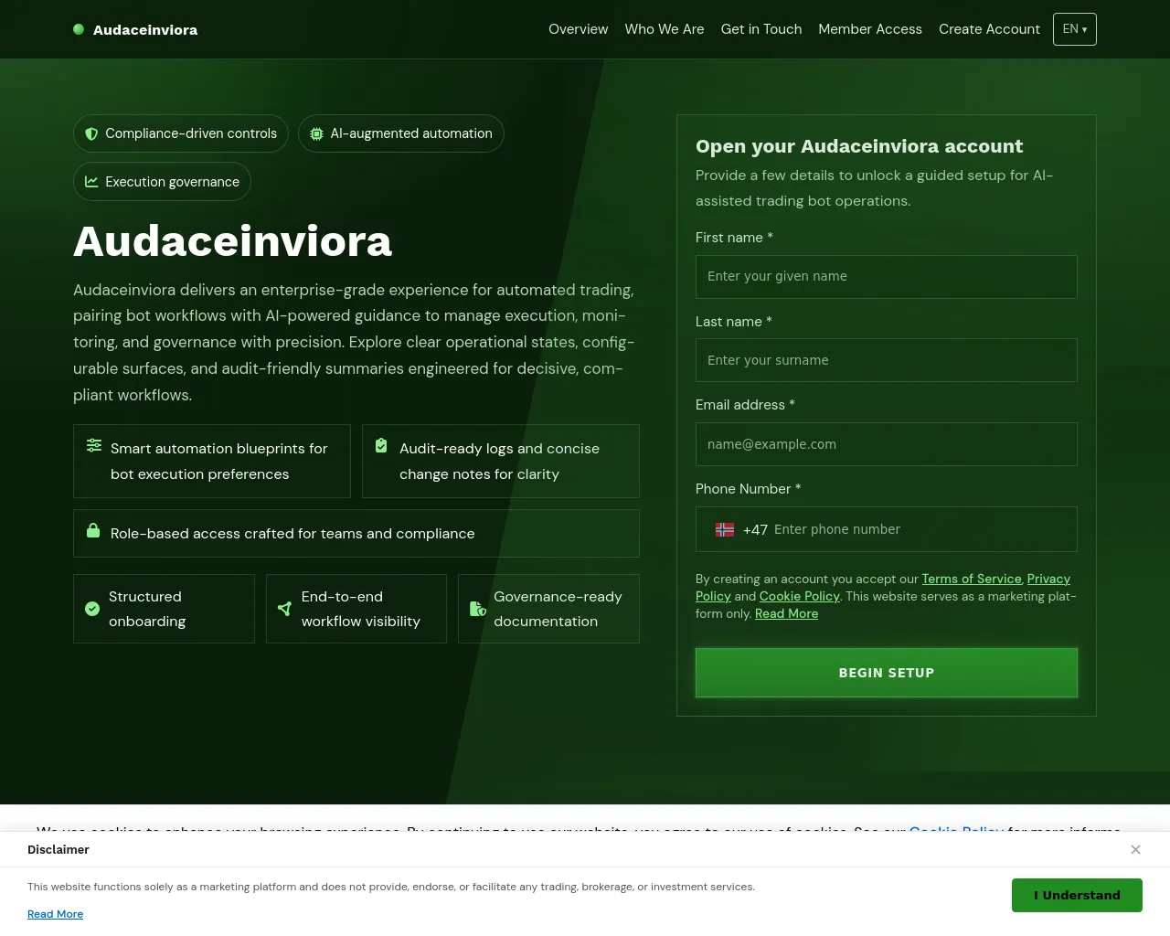 Screenshot of audaceinviora.click