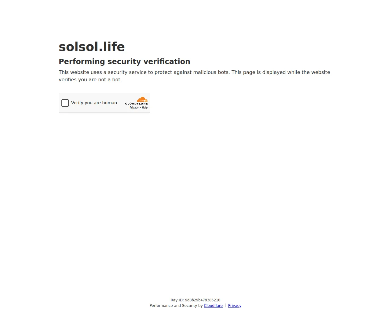 Screenshot of solsol.life