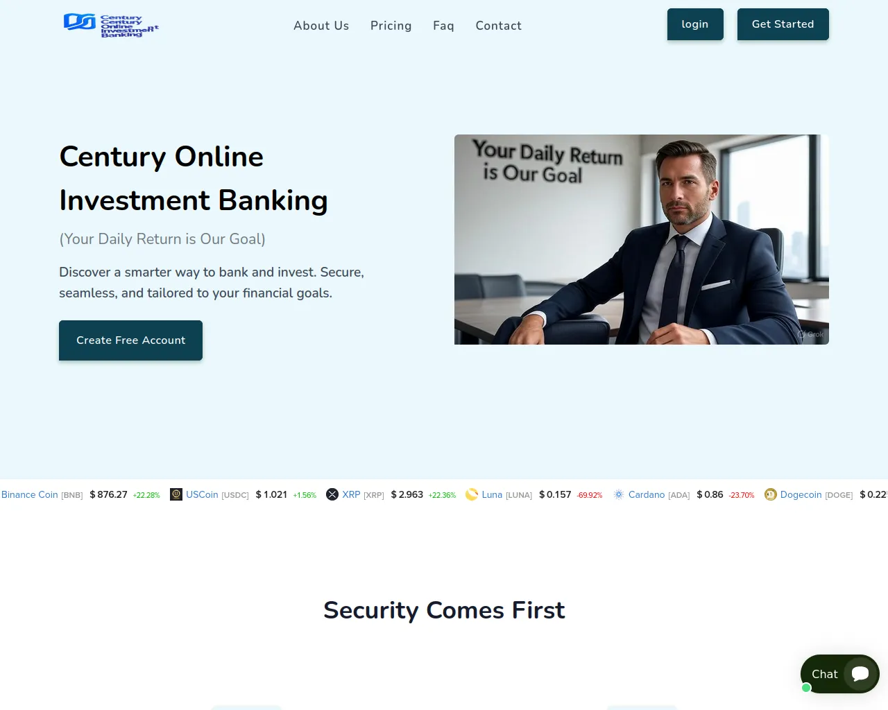 Screenshot of centuryoib.org