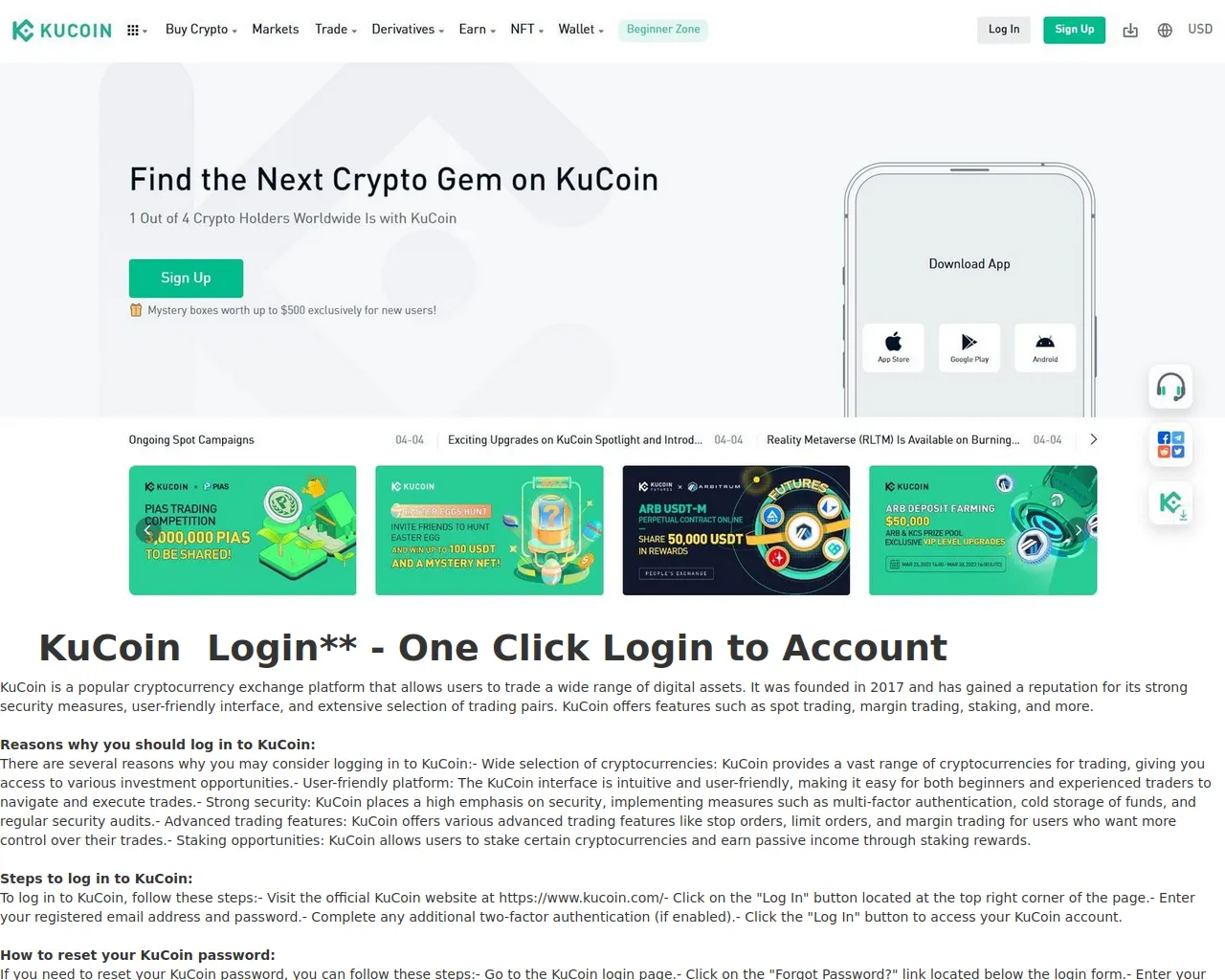 Screenshot of kucionlgon.webflow.io