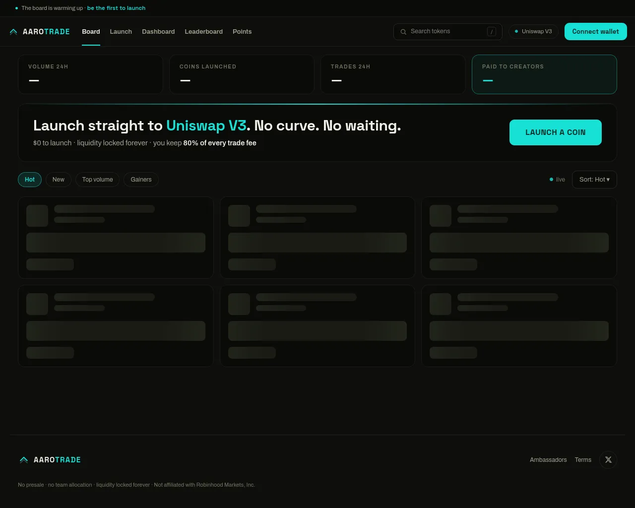 Screenshot of aarotrade.com