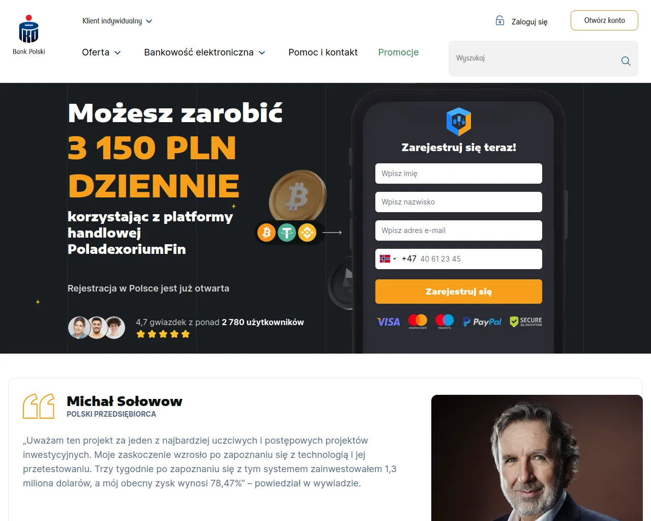 Screenshot of poladexoriumfin.com