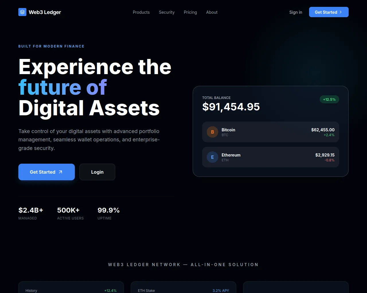 Screenshot of web3ledgervaults.live