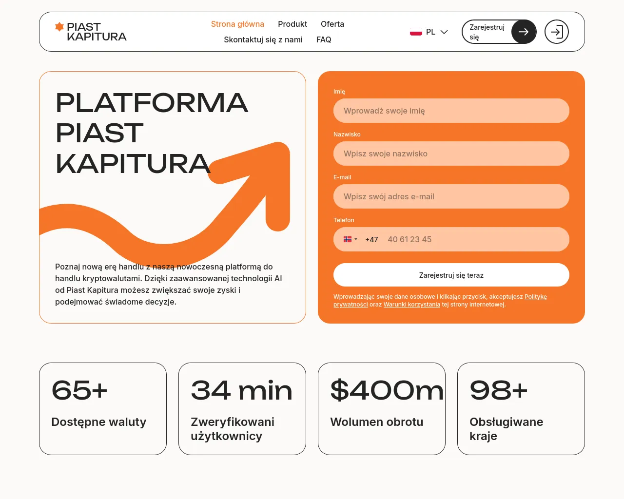 Screenshot of piast-kapitura.com