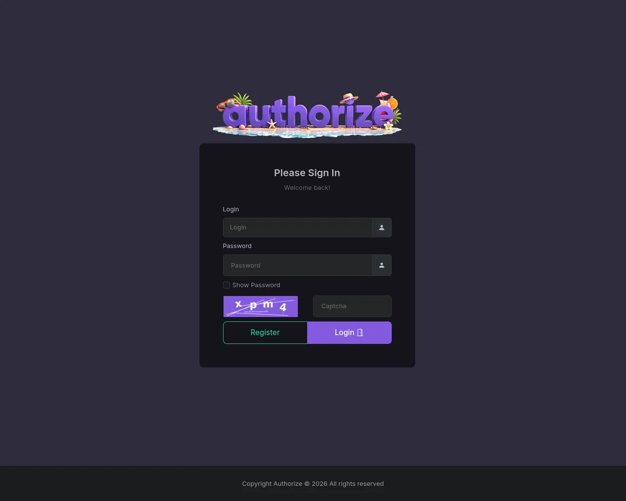 Screenshot of authorized.cash