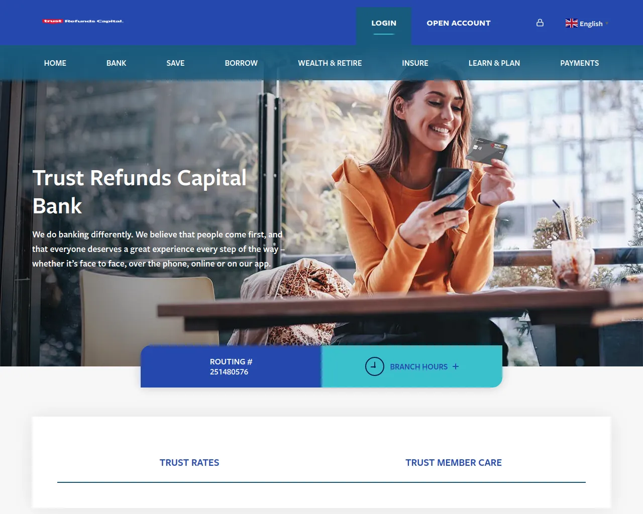 Screenshot of trustrefundscapital.com