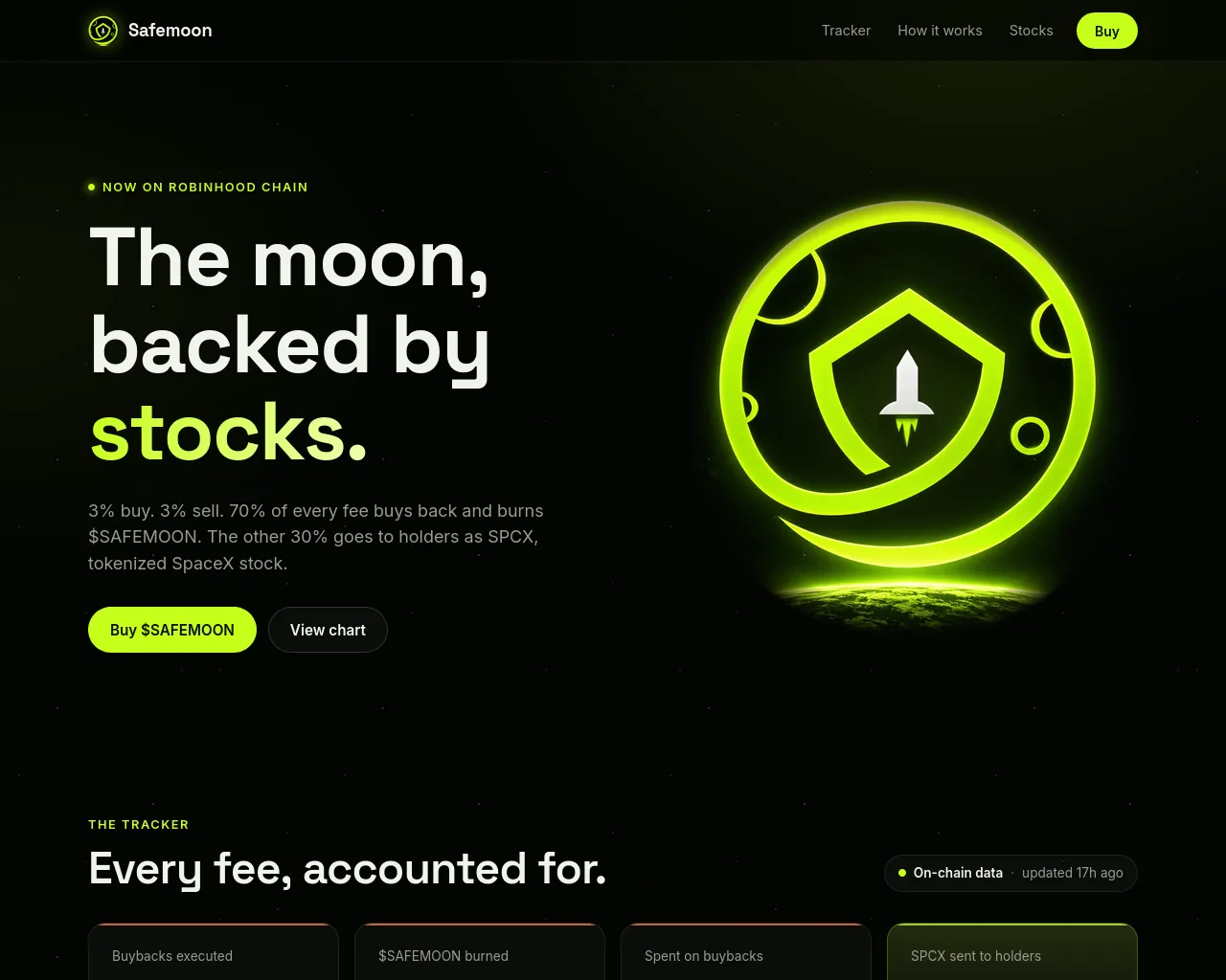 Screenshot of safemoon.finance