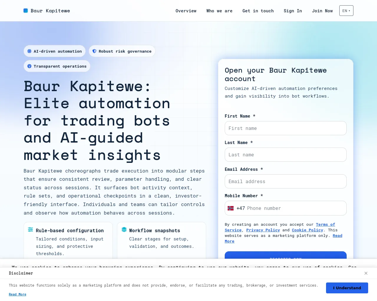 Screenshot of baurkapiteweplatform.com