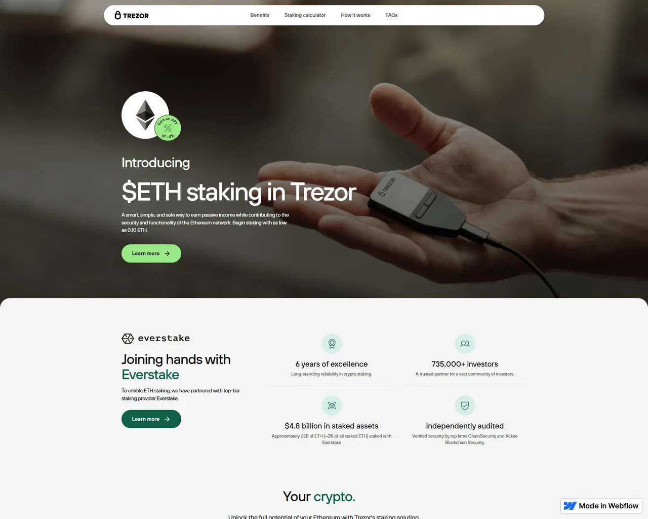 Screenshot of welcome-staking-home.webflow.io