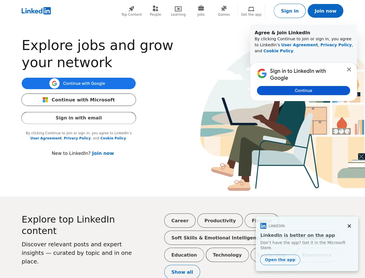 Screenshot of log-linkedin.com