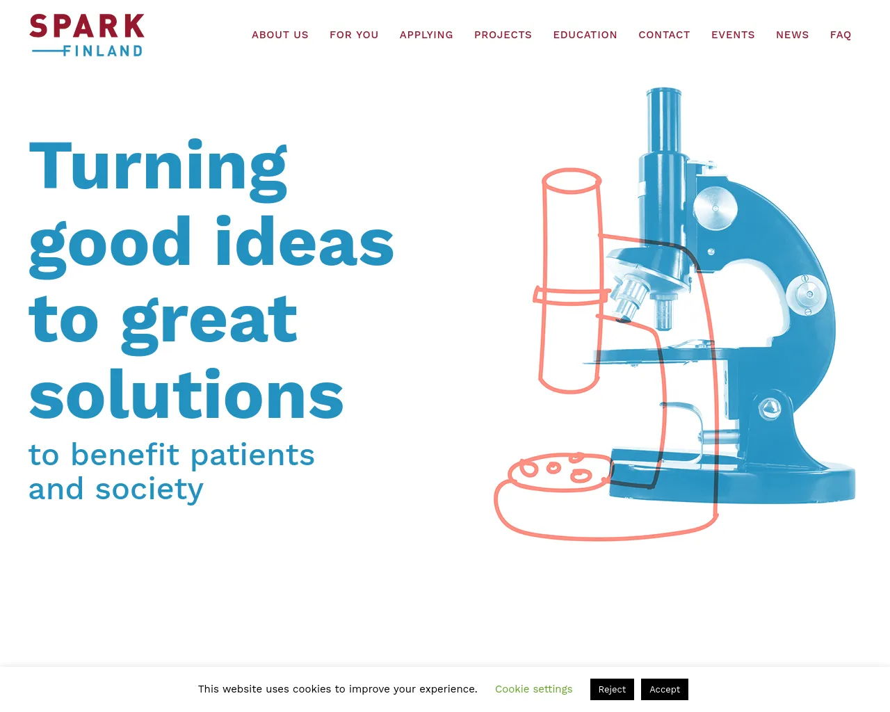 Screenshot of sparkfinland.fi