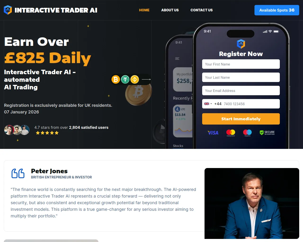 Screenshot of interactivetrader-ai.com