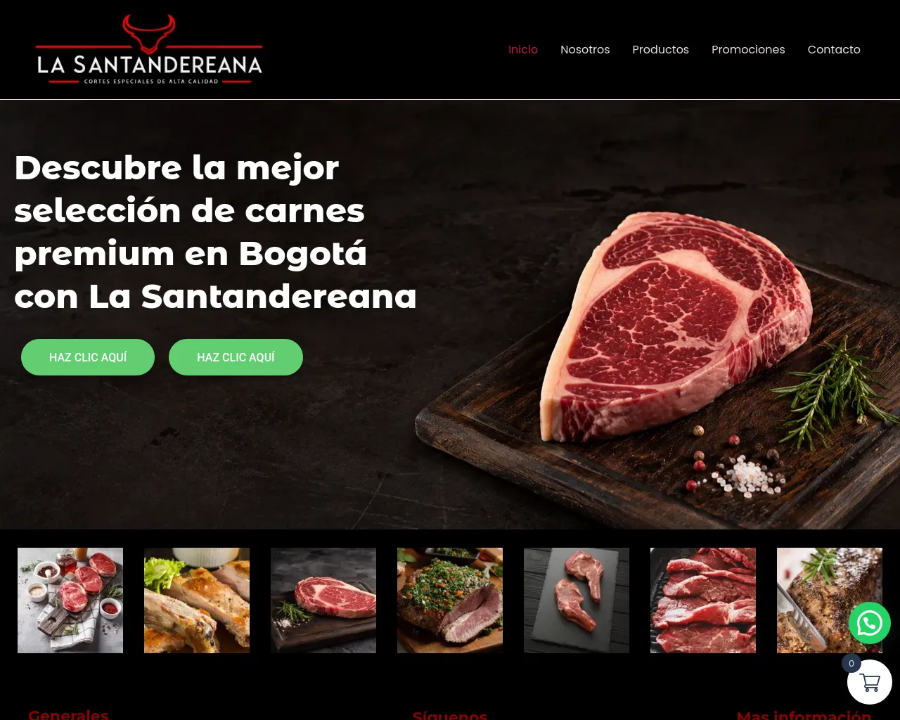 Screenshot of carneslasantandereana.com