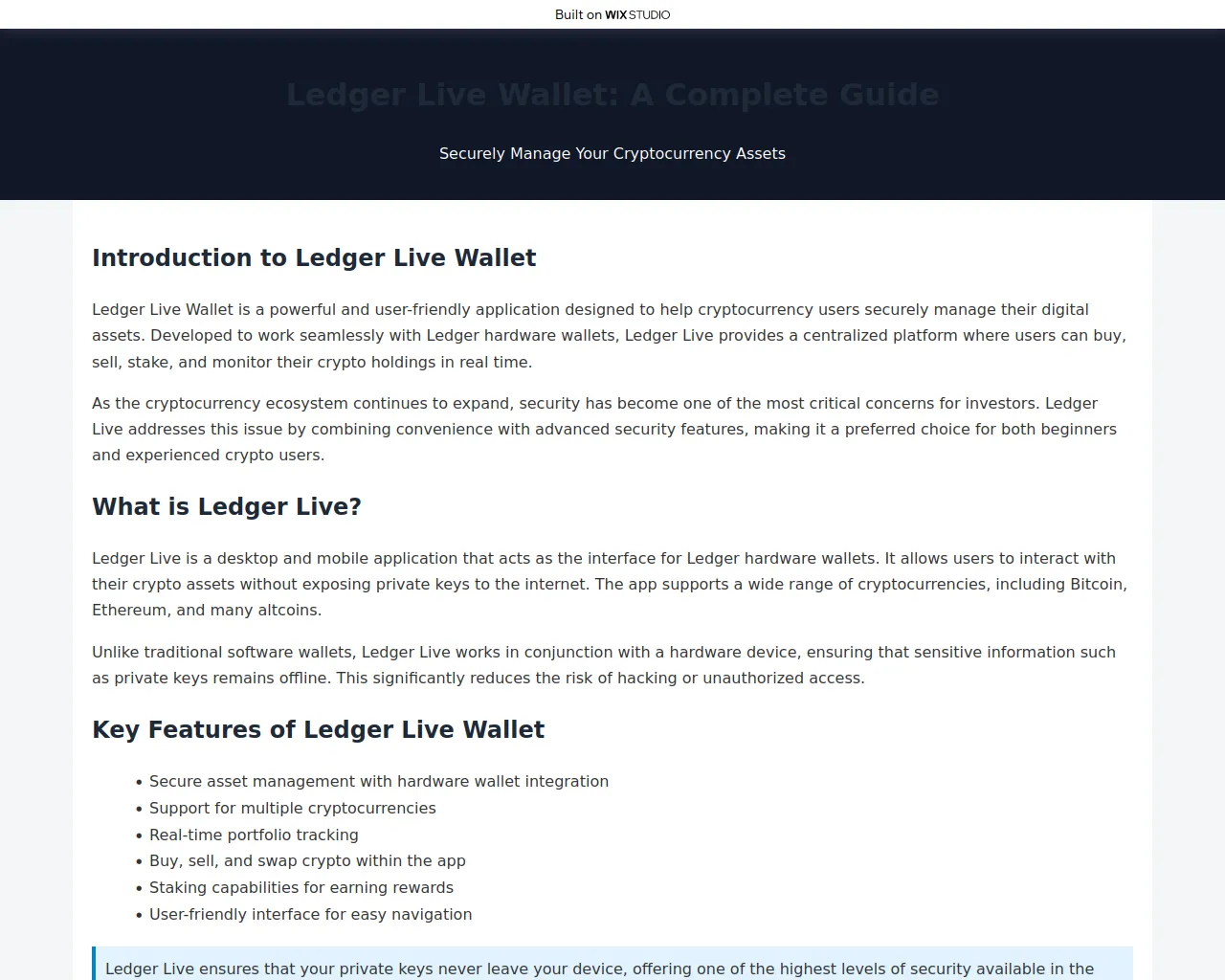 Screenshot of safelearn.wixstudio.com