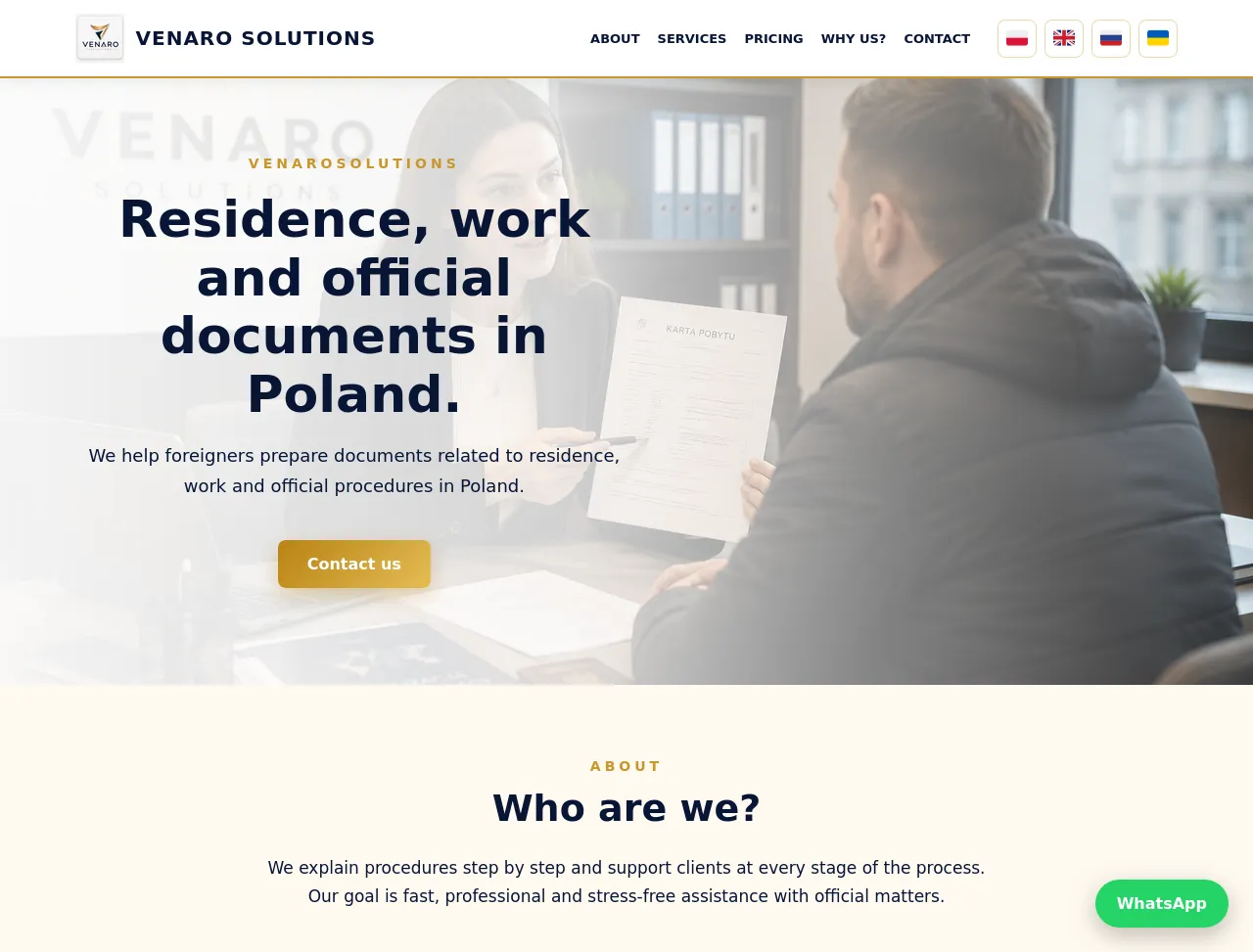 Screenshot of venarosolutions.pl