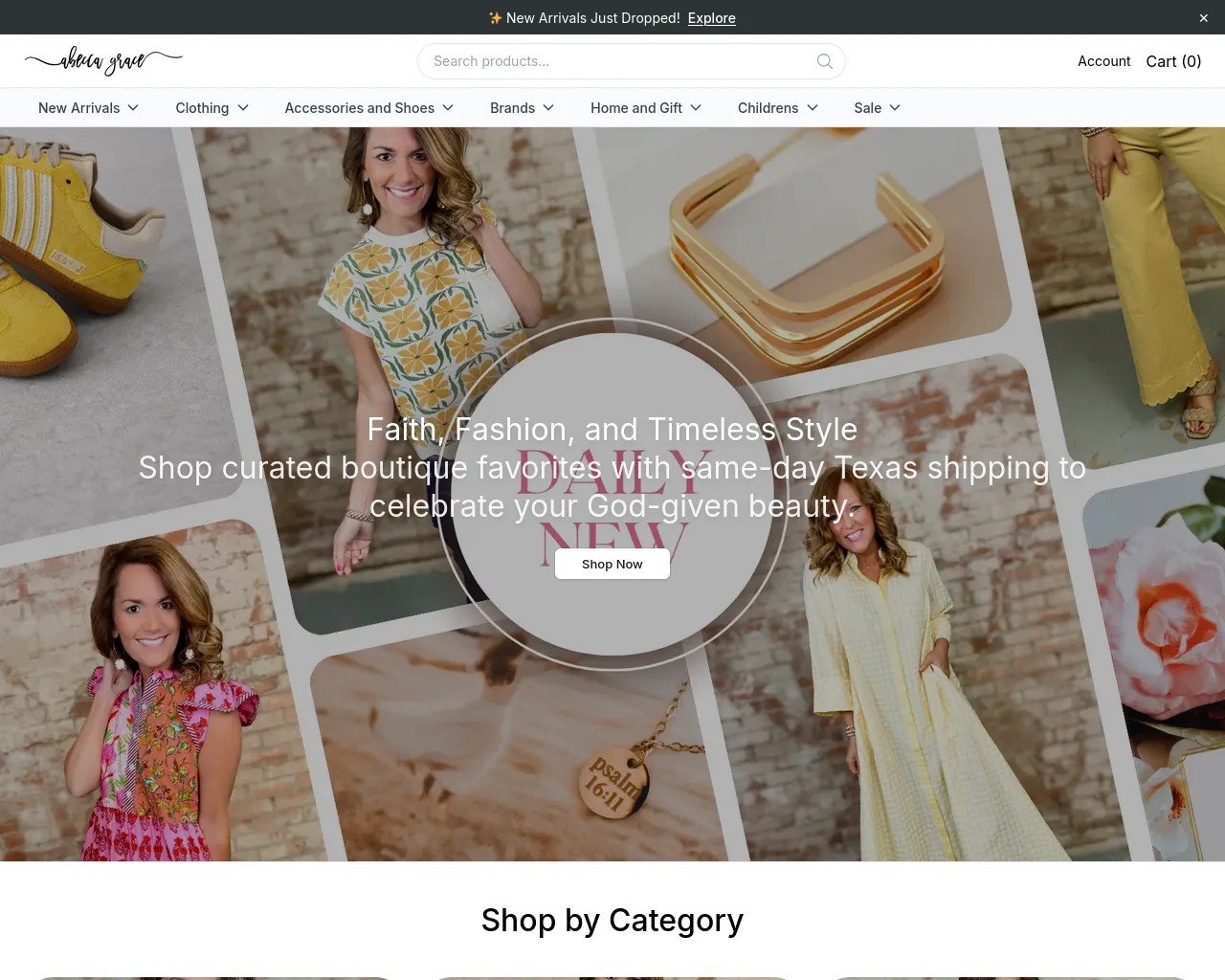 Screenshot of abeccagracestyle.shop