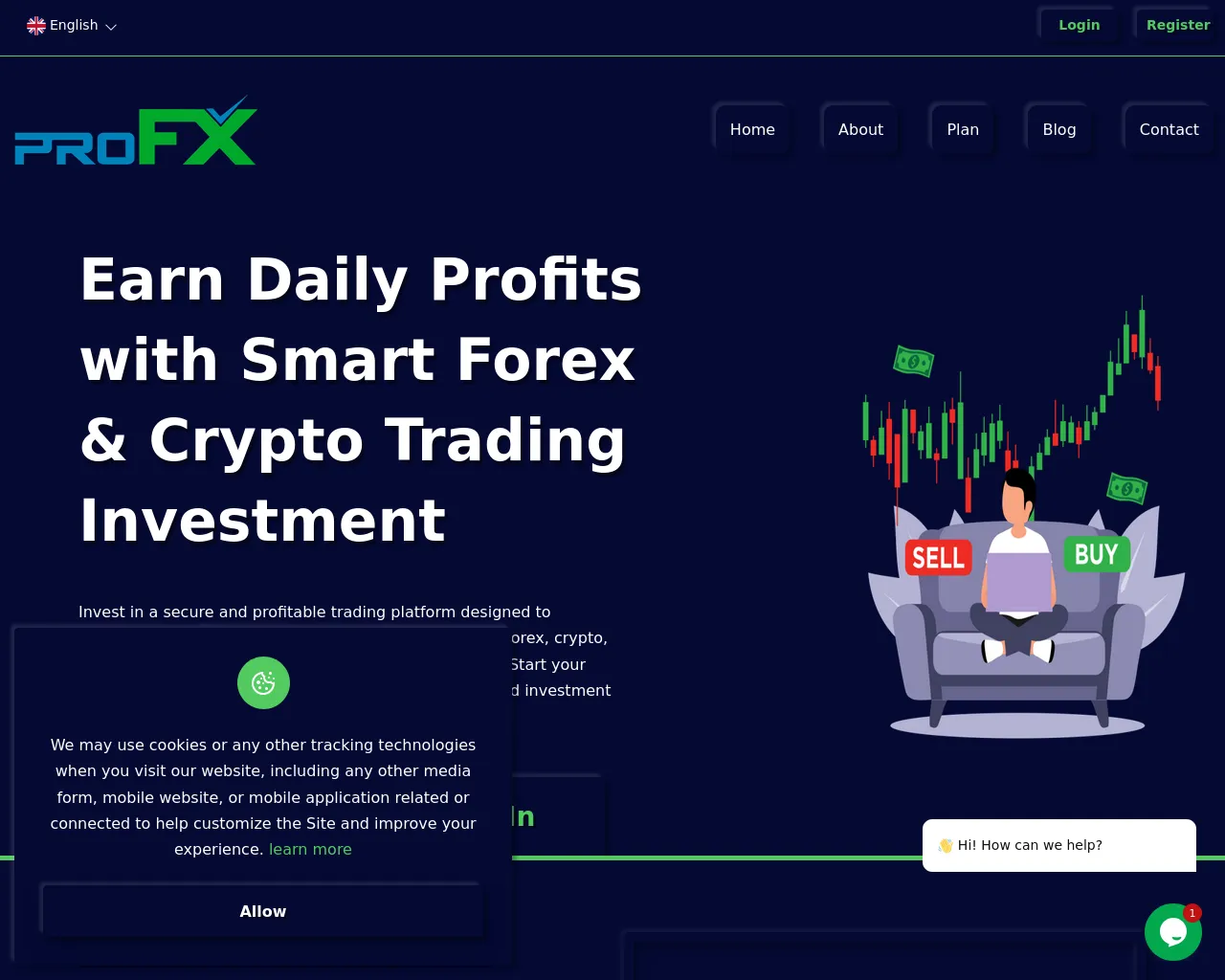 Screenshot of profx.io