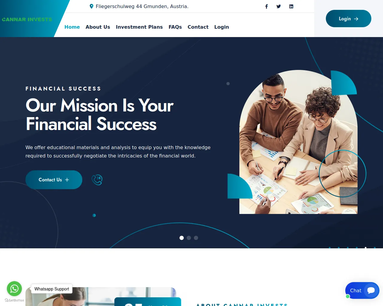 Screenshot of cannarinvest.pro