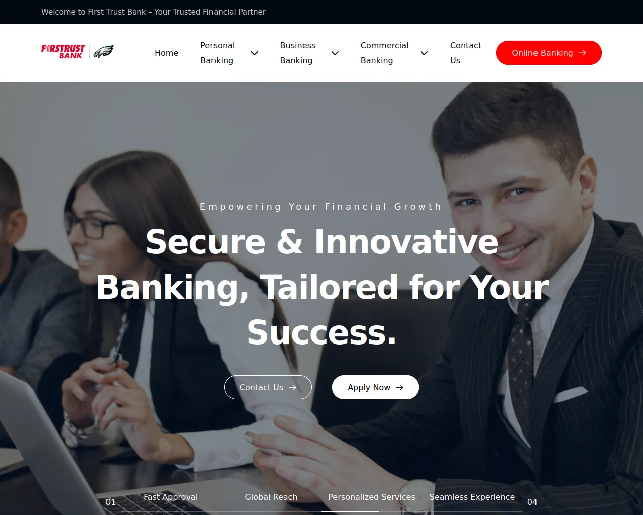 Screenshot of firsttrust.onlineisecure.com
