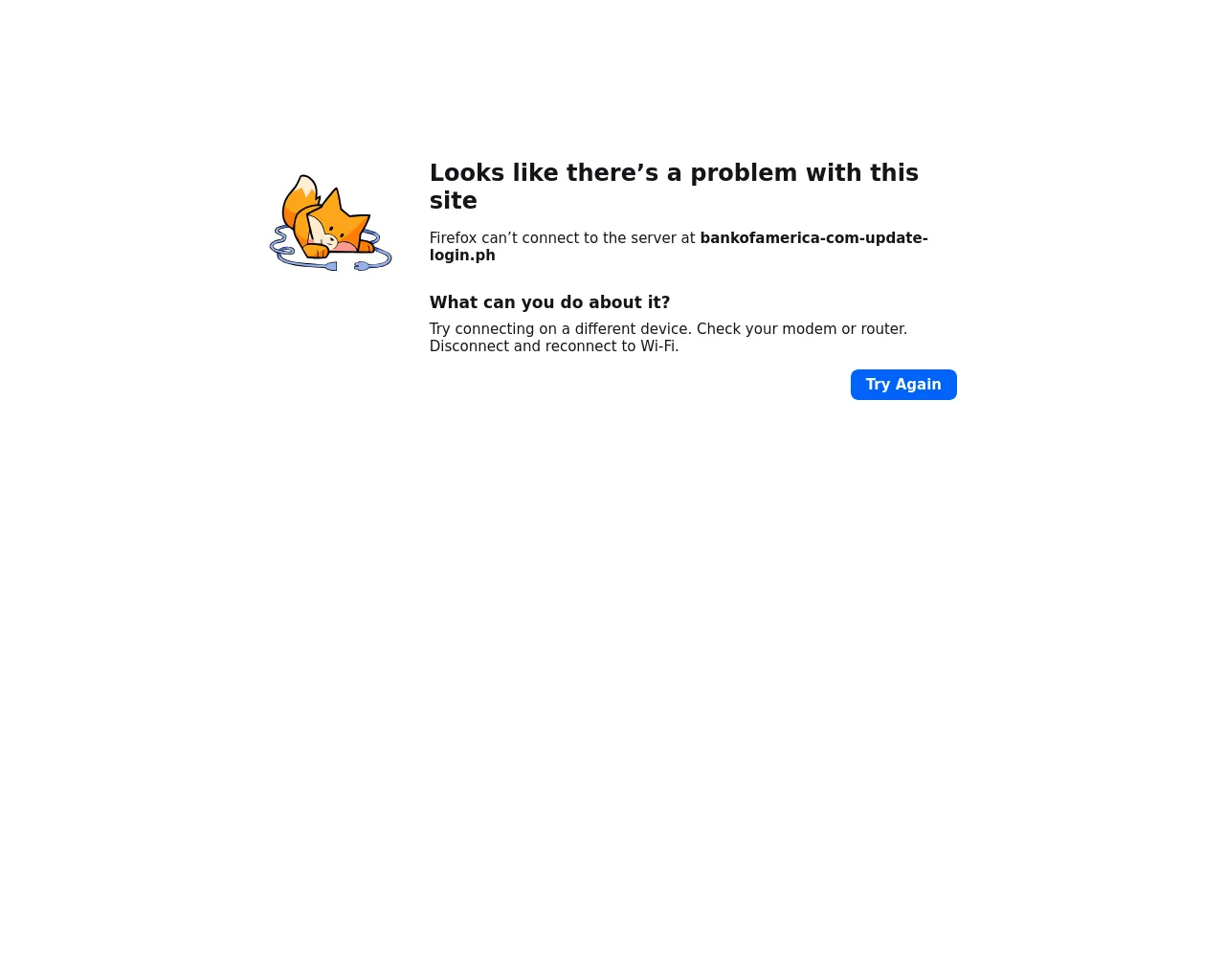 Screenshot of bankofamerica-com-update-login.ph