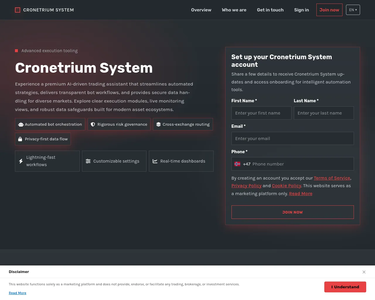 Screenshot of cronetrium-system-tech.com