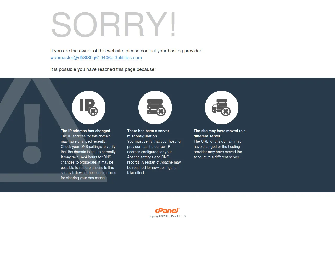Screenshot of d58f80q610406e.3utilities.com