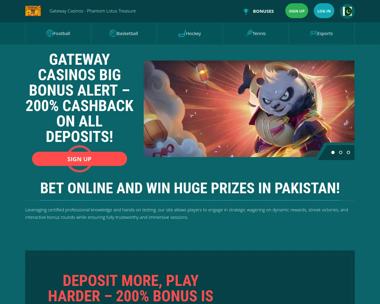 Screenshot of gatewaycasinosh.com